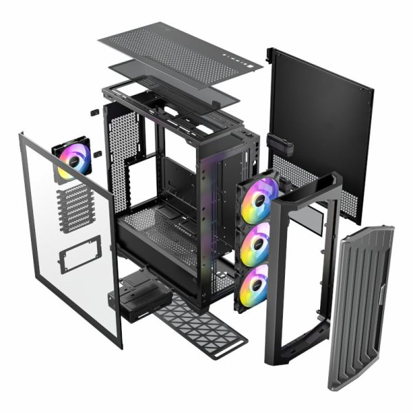 Antec Performance FT1 E-ATX |ATX |M-ATX | ITX ARGB Full-Tower Gaming Chassis - Black - Image 21