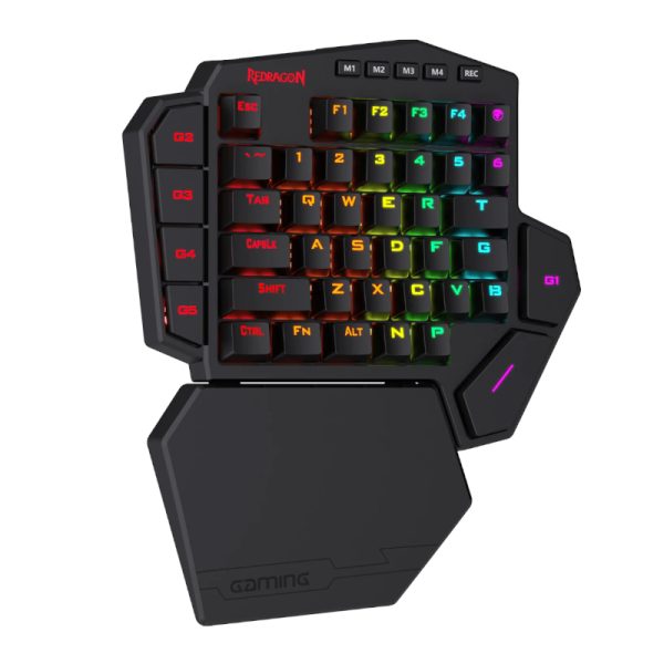 REDRAGON Diti Elite One-Handed RGB Wireless Mechanical Gaming Keyboard - Black - Image 2