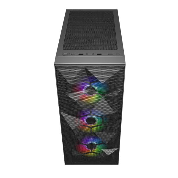 Raidmax V151TBS ATX | Micro-ATX | Mini-ITX RGB Mid-Tower Gaming Chassis - Black - Image 2